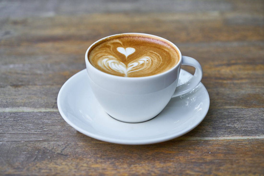 A half-caff (half decaf) latte